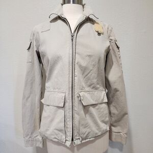 Vintage Polo Sport Ralph Lauren Sportswoman 90s Safari Utility Khaki Jacket sz 6